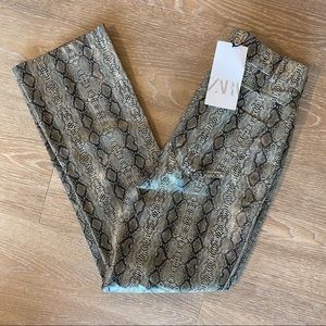 ZARA imitation leather snake skin pants!NEVER WORN